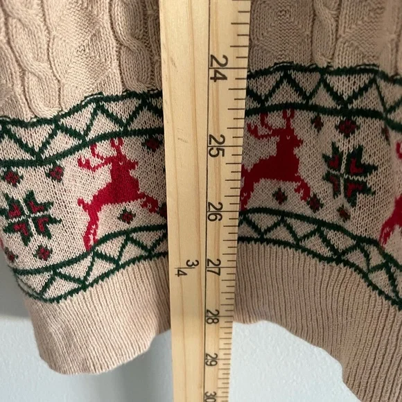 ASOS Christmas Deer Fair Isle Turtleneck Sweater - Picture 8 of 9